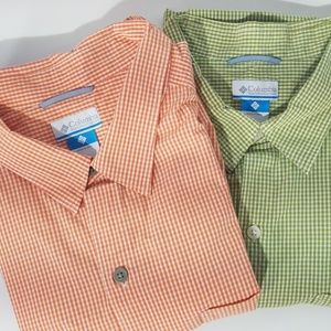 Lot of 2 Columbia Sports Button Down Shirts
